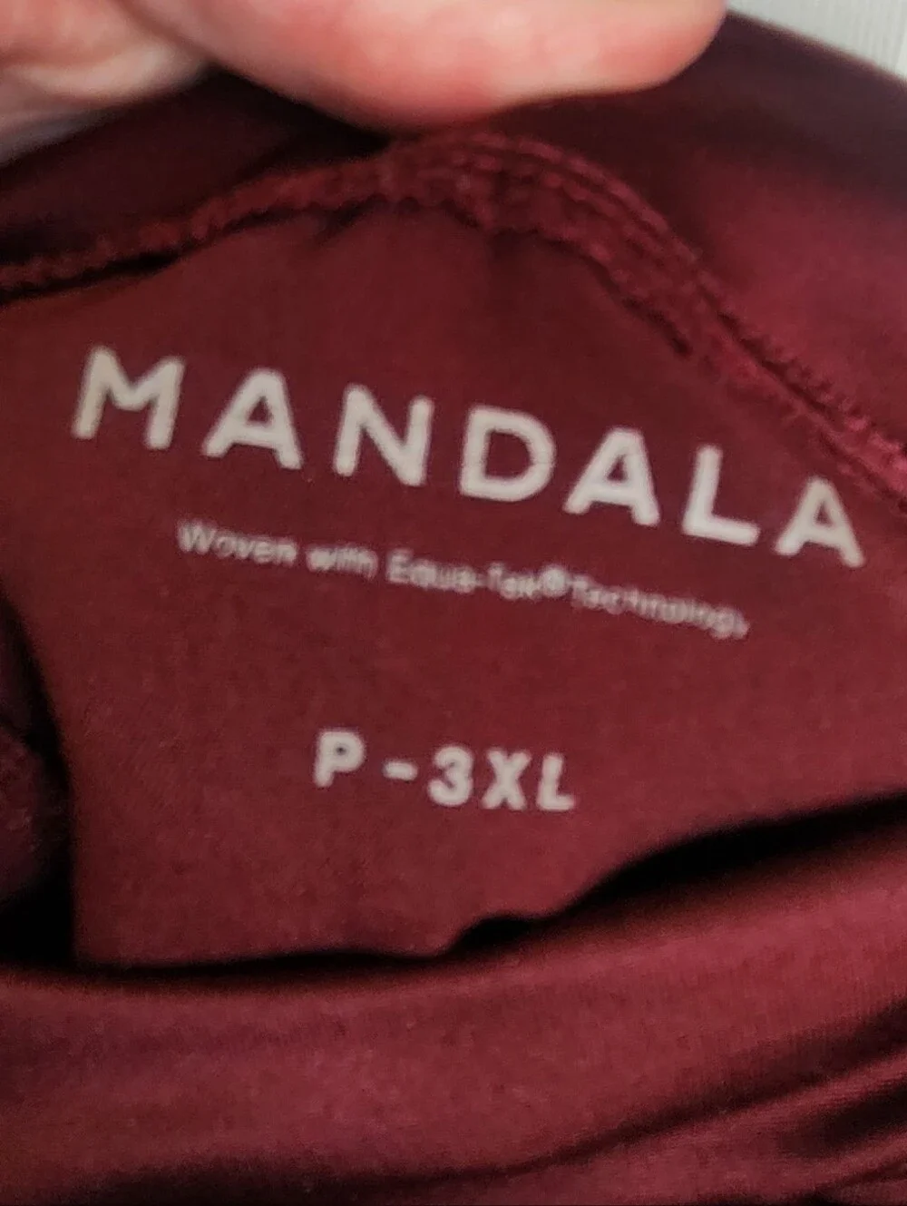 Mandala High Waisted Joggers 3XL Petite Maroon